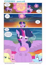 Size: 6197x8760 | Tagged: safe, artist:jeremy3, derpibooru import, fluttershy, pinkie pie, rainbow dash, twilight sparkle, twilight sparkle (alicorn), alicorn, earth pony, pegasus, pony, comic:everfree, absurd resolution, comic, egg