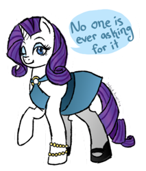 Size: 400x470 | Tagged: safe, artist:jade, rarity, pony, unicorn, clothes, dress, feminist ponies, looking at you, mouthpiece, positive ponies, raised hoof, simple background, solo, subversive kawaii, transparent background