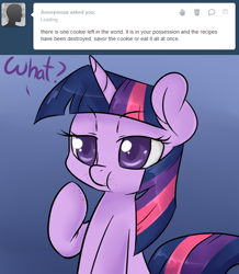 Size: 654x750 | Tagged: safe, artist:lustrous-dreams, derpibooru import, twilight sparkle, ask filly twilight, solo, tumblr