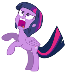 Size: 857x933 | Tagged: safe, artist:php50, derpibooru import, twilight sparkle, twilight sparkle (alicorn), alicorn, equestria girls, equestria girls (movie), exploitable meme, human head pony, rearing, simple background, solo, tardy, transparent background, twiscream, vector, wat, what has science done, wtf