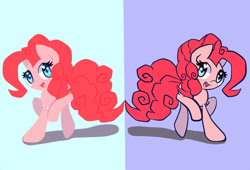 Size: 1700x1159 | Tagged: safe, artist:joyfulinsanity, pinkie pie, earth pony, pony, duality, female, mare, pink coat, solo