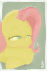 Size: 900x1347 | Tagged: safe, artist:inkwel-mlp, fluttershy, pegasus, pony, female, mare, pink mane, solo, yellow coat