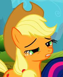 Size: 451x547 | Tagged: safe, screencap, applejack, earth pony, pony, solo