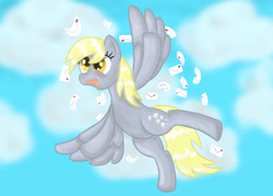 Size: 1340x960 | Tagged: safe, artist:springveil, derpy hooves, pegasus, pony, female, mare, solo