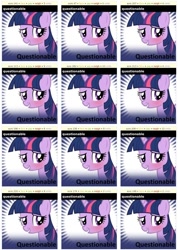 Size: 632x888 | Tagged: safe, derpibooru import, twilight sparkle, pony, unicorn, blushing, derpibooru, female, mare, meta, meta:questionable, solo, spoilered image joke