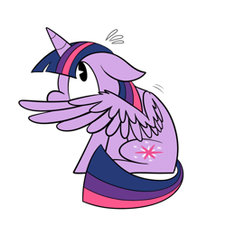 Size: 700x700 | Tagged: safe, artist:karpet-shark, derpibooru import, twilight sparkle, twilight sparkle (alicorn), alicorn, pony, female, mare, shy, solo, twily-daily