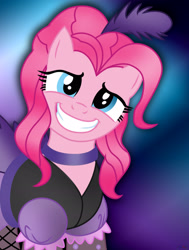 Size: 1901x2511 | Tagged: safe, artist:iflysna94, pinkie pie, earth pony, pony, clothes, saloon dress, saloon pinkie, solo