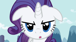 Size: 1365x768 | Tagged: safe, screencap, rarity, pony, unicorn, boast busters, angry, floppy ears, solo