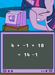 Size: 437x600 | Tagged: safe, derpibooru import, twilight sparkle, exploitable meme, facehoof, fixedsys, laziness, lazy, math, new math, tom lehrer, tv meme