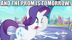 Size: 848x469 | Tagged: safe, rarity, pony, unicorn, hub logo, image macro, meme, solo