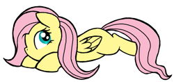 Size: 655x310 | Tagged: safe, artist:darlimondoll, fluttershy, pegasus, pony, female, mare, pink mane, solo, yellow coat