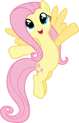 Size: 3216x5000 | Tagged: safe, artist:xpesifeindx, fluttershy, pegasus, pony, may the best pet win, female, flying, high res, mare, simple background, solo, transparent background, vector, wings