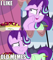 Size: 915x1024 | Tagged: safe, edit, edited screencap, screencap, starlight glimmer, pony, rock solid friendship, discovery family logo, exploitable meme, female, image macro, impact font, mare, meme, solo, starlight's confessions