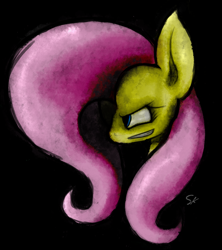 Size: 1294x1458 | Tagged: safe, artist:slitherkitty, fluttershy, pegasus, pony, female, mare, pink mane, solo, yellow coat