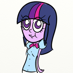 Size: 448x452 | Tagged: safe, artist:turtleshellf, derpibooru import, twilight sparkle, equestria girls, i'm okay with this, solo