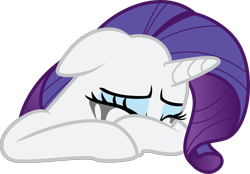 Size: 4000x2776 | Tagged: safe, artist:katequantum, rarity, pony, unicorn, simple ways, crying, running makeup, simple background, solo, transparent background, vector