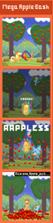 Size: 440x1820 | Tagged: safe, artist:zztfox, derpibooru import, applejack, rainbow dash, earth pony, pegasus, pony, comic, final smash, rainbow power, smash ball, super smash bros.