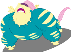 Size: 8245x6000 | Tagged: safe, artist:byteslice, fluttershy, saddle rager, pegasus, pony, power ponies (episode), absurd resolution, flutterhulk, power ponies, simple background, solo, transparent background, vector