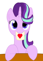 Size: 595x842 | Tagged: safe, artist:paladin0, starlight glimmer, pony, unicorn, heart, solo, starlight glimmer day