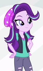 Size: 685x1127 | Tagged: safe, screencap, starlight glimmer, equestria girls, mirror magic, spoiler:eqg specials, beanie, cropped, hat