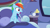 Size: 1920x1080 | Tagged: safe, derpibooru import, screencap, rainbow dash, pegasus, pony, spoiler:s08, bed, clock, gasp, lamp, rainbow dash's bedroom, rainbow dash's house, saved by my friends
