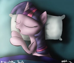 Size: 2370x2022 | Tagged: safe, artist:neko-me, derpibooru import, twilight sparkle, pillow, sleeping, solo