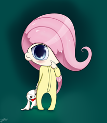 Size: 2362x2700 | Tagged: safe, artist:krucification, fluttershy, human, baby, chibi, cute, humanized, plushie, solo, toddler, younger