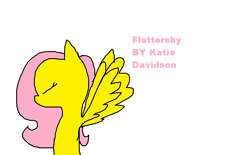 Size: 819x509 | Tagged: safe, fluttershy, pegasus, pony, eyes closed, no mouth, solo, spread wings