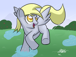 Size: 1400x1050 | Tagged: safe, artist:mister-markers, derpy hooves, pegasus, pony, female, mare, solo