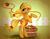 Size: 1954x1516 | Tagged: safe, artist:lelittleluna, applejack, earth pony, pony, apple, fence, food, lasso, mouth hold, rearing, solo