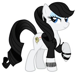 Size: 600x580 | Tagged: safe, artist:jennieoo, rarity, oc, oc:midnight radio, pony, unicorn, lena hall, ponified, recolor, solo