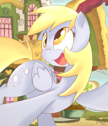 Size: 1200x1400 | Tagged: safe, artist:ollywiicious, derpy hooves, pegasus, pony, cute, daaaaaaaaaaaw, derpabetes, female, hug, mare, offscreen character, pov, solo