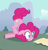 Size: 989x1020 | Tagged: safe, pinkie pie, earth pony, pony, pinkie apple pie, face down ass up, female, mare, pink coat, pink mane, solo