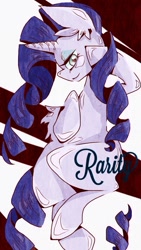 Size: 640x1136 | Tagged: safe, artist:momo1, rarity, pony, unicorn, pixiv, solo, traditional art