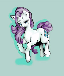 Size: 3300x3900 | Tagged: safe, artist:aleusha, rarity, pony, unicorn, female, mare, purple mane, simple background, solo, white coat