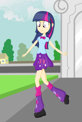 Size: 1200x1800 | Tagged: safe, artist:rizzych, derpibooru import, twilight sparkle, twilight sparkle (alicorn), alicorn, equestria girls, human coloration, solo