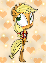 Size: 521x713 | Tagged: safe, artist:fluttershy-fantasy, applejack, anthro, solo, sonic the hedgehog (series), style emulation