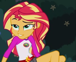 Size: 618x510 | Tagged: safe, screencap, sunset shimmer, equestria girls, legend of everfree, cropped, faic, solo