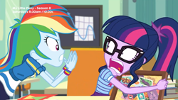 Size: 1920x1080 | Tagged: safe, derpibooru import, screencap, rainbow dash, sci-twi, twilight sparkle, better together, equestria girls, the last day of school, adorkable, cute, dork, duo, graph, uvula