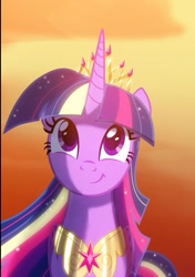 Size: 611x869 | Tagged: safe, artist:light262, twilight sparkle, twilight sparkle (alicorn), alicorn, pony, comic:timey wimey, comic, cropped, crown, cute, element of magic, female, jewelry, mare, older, older twilight, rainbow power, regalia, smiling, solo, ultimate twilight