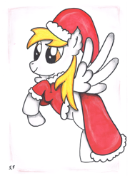 Size: 3400x4677 | Tagged: safe, derpy hooves, pegasus, pony, christmas, christmas ponies, clothes, female, mare