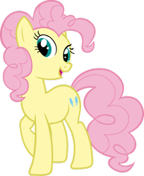 Size: 806x990 | Tagged: safe, artist:blah23z, fluttershy, pinkie pie, earth pony, pony, fusion, recolor, simple background, solo, transparent background, vector