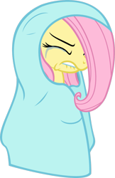 Size: 713x1100 | Tagged: safe, artist:zacatron94, fluttershy, pegasus, pony, blanket, crying, scared, simple background, solo, transparent background, vector