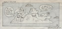 Size: 1280x607 | Tagged: safe, artist:raph13th, bulk biceps, derpy hooves, pegasus, pony, comic:built for power, comic, female, mare, parody