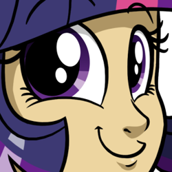 Size: 300x300 | Tagged: safe, artist:glancojusticar, derpibooru import, twilight sparkle, close-up, humanized, twiface, wrong neighborhood