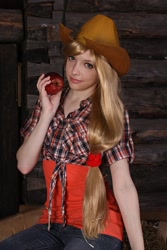 Size: 534x800 | Tagged: safe, artist:aireko-san, applejack, human, cosplay, irl, irl human, photo, solo