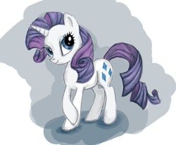 Size: 753x622 | Tagged: safe, artist:lueza-35, rarity, pony, unicorn, female, horn, mare, solo, white coat