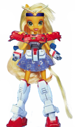 Size: 945x1600 | Tagged: safe, applejack, equestria girls, custom, doll, gundam, gundam maxter, mecha musume, model, toy, toy mods