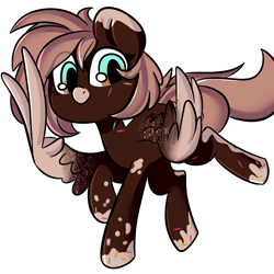 Size: 2000x2000 | Tagged: safe, artist:thieftea, oc, oc:chocolina, pegasus, pony, commission, cute, female, solo