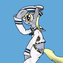 Size: 800x800 | Tagged: safe, artist:teb, derpy hooves, pony, bipedal, bubble, clothes, crossover, jojo pose, jojo's bizarre adventure, jojolion, josefumi kujo, josuke higashikata (jojolion), manga, sailor uniform, solo, uniform